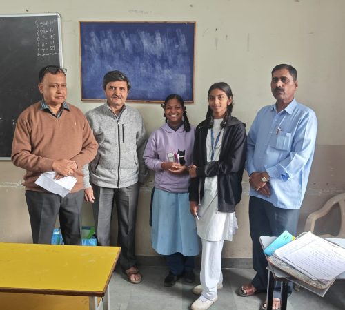 Felicitation of the student who has successfully overcome anaemia